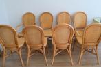 Vintage Rotan Eetkamerstoelen - Jaren '70, Ophalen, Bruin, Vintage, Zo goed als nieuw