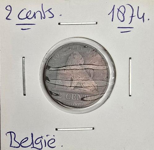 Belgie 2 cent 1874, Postzegels en Munten, Munten | België, Ophalen