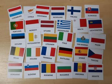 Vlaggenkaartjes voor EURO-muntenverzameling (Nederlands) beschikbaar voor biedingen