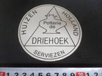 sticker huizen potterie de driehoek - serviezen, Ophalen, Zo goed als nieuw, Bedrijf of Vereniging