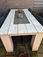 Gratis steigerhouten tuintafel, Tuin en Terras, Tuintafels, Ophalen, Gebruikt, Rechthoekig, Hout