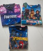 3 T-shirts: Roblox, Fornite en Spiderman. Maat 140 en 176, Kinderen en Baby's, Kinderkleding | Maat 140, Ophalen of Verzenden