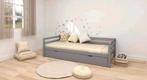 Bedbank, antraciet grijs met onderschijfbed in lade ZGAN, 90 cm, Eenpersoons, Ophalen of Verzenden, Zo goed als nieuw