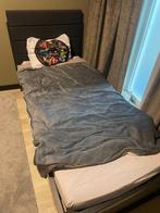 Eenpersoonsbed met lattenbodem en matras, Huis en Inrichting, Ophalen, 90 cm, Eenpersoons, Zo goed als nieuw