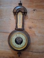 Antieke barometer met thermometer, Ophalen of Verzenden, Gebruikt, Barometer