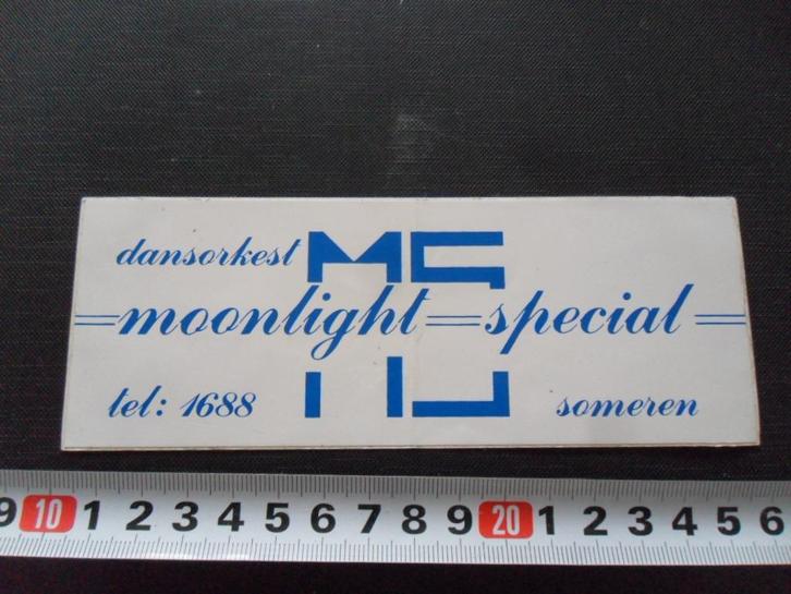 sticker someren dansorkest MOONLIGHT SPECIAL, Verzamelen, Stickers, Zo goed als nieuw, Ophalen