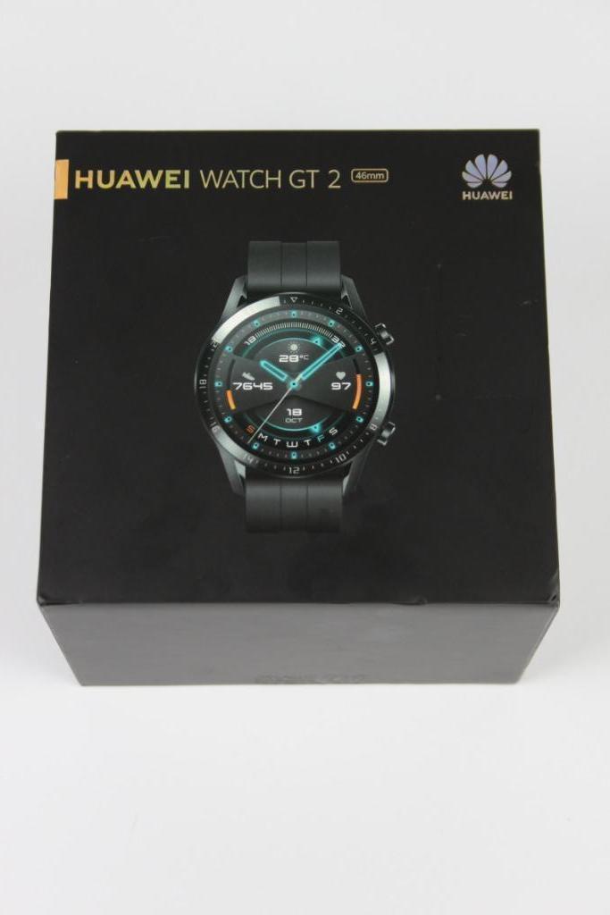 Huawei Watch GT 2 Sport (46mm) Zwart / smartwatch, Sieraden, Tassen en Uiterlijk, Smartwatches, Zo goed als nieuw, Android, Zwart