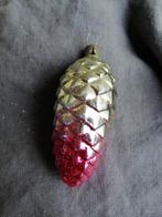 B564 oude kerstbal multi dennenappel hoogte 8,5 cm, Ophalen of Verzenden, Gebruikt