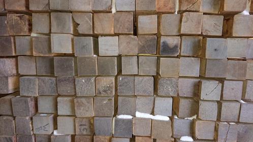 Aanbieding hardhout 7x7 2e keus, Tuin en Terras, Palen, Balken en Planken, Nieuw, Balken, 250 cm of meer, Hardhout, Ophalen