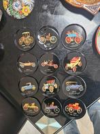 Antieke Onderzetters met Auto Motieven, Antiek en Kunst, Curiosa en Brocante, Ophalen of Verzenden