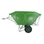 Kruiwagen Fort F&S, 500L Groen, verz. onderstel 2 luchtwiel, Stalling