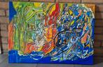 Kunst Vuurvogel - acryl (afm. 50x70), Antiek en Kunst, Ophalen