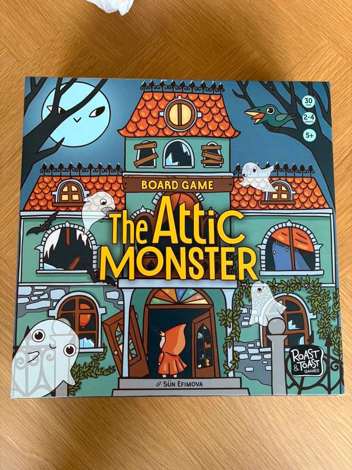 The Attic Monster, Hobby en Vrije tijd, Gezelschapsspellen | Bordspellen, Zo goed als nieuw, Een of twee spelers, Drie of vier spelers