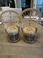 2 rieten fleur stoelen barbie vintage, Ophalen of Verzenden, Gebruikt