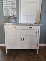 Antieke commode met granieten blad, Ophalen, 50 tot 70 cm, 90 tot 105 cm, 100 cm of meer