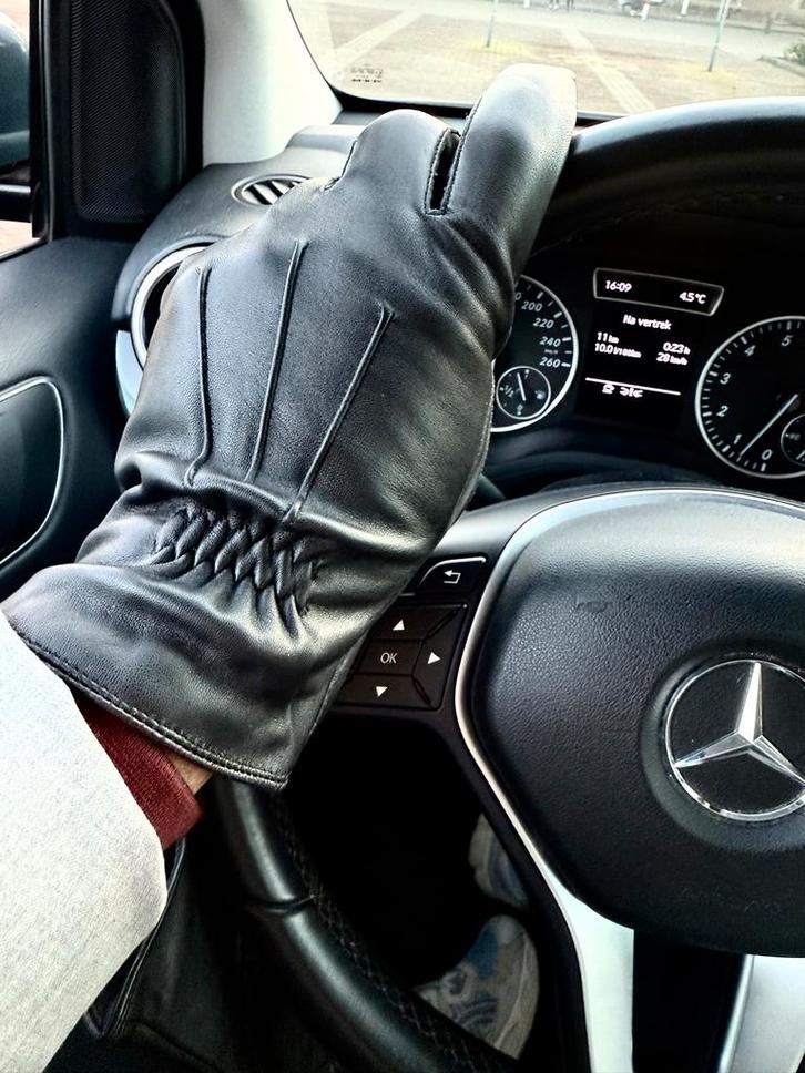 Zwarte Italiaanse kalfsleren Maat 9 handschoenen, Kleding | Heren, Mutsen, Sjaals en Handschoenen, Nieuw, Handschoenen, Maat 52/54 (L)