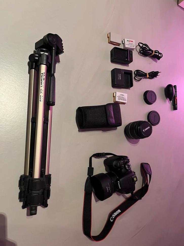 Canon Eos 600D Spiegelreflex camera set compleet, Audio, Tv en Foto, Fotocamera's Digitaal, Zo goed als nieuw, Canon, Geen optische zoom