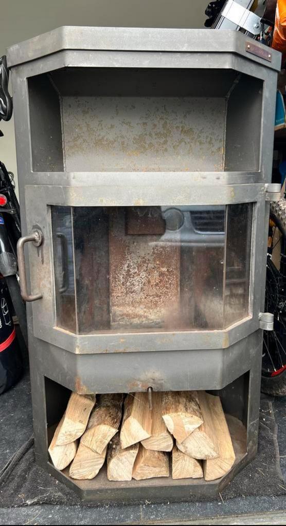 Dik Geurts houtkachel hoog rendement, Huis en Inrichting, Kachels, Gebruikt, Vrijstaand, Houtkachel, Hout, Ophalen