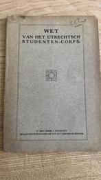 Wet van het Utrechtsch Studenten Corps + aanverwante boekjes, Ophalen of Verzenden, Utrechtsch Stud. Corps