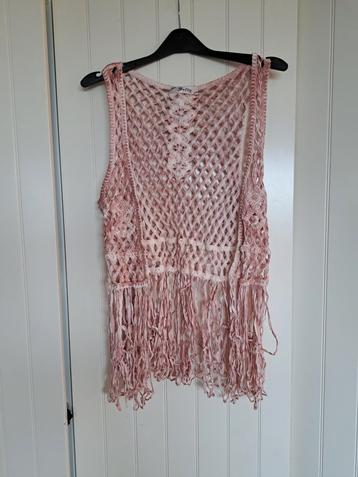 Pastelroze netgilet, mt.M beschikbaar voor biedingen