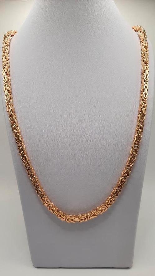 gouden Koningsketting 14kt, Sieraden, Tassen en Uiterlijk, Kettingen, Nieuw, Goud, Goud, Ophalen of Verzenden