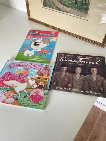 3 boeken voor 5€, waaronder kinder Anne Frank boek beschikbaar voor biedingen