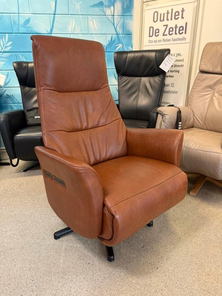 Luxe  Relaxfauteuil relax stoel gratis bezorgd/ garantie, Huis en Inrichting, Fauteuils, Zo goed als nieuw, Leer, Verzenden