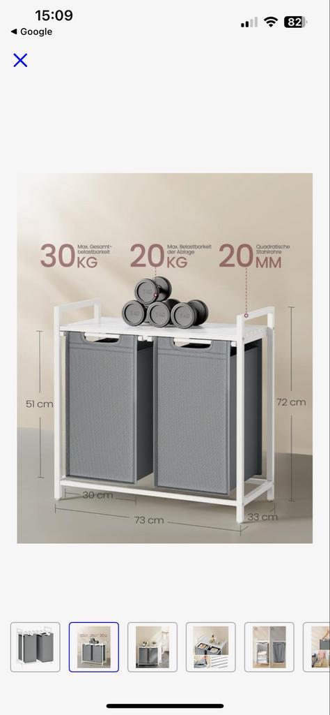 Nieuwe wasmand 2 in 1 met frame, Huis en Inrichting, Badkamer | Badtextiel en Accessoires, Nieuw, Ophalen