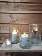 Serie van 6 sfeervolle windlichten metal chips  - Puur Wonen, Ophalen, Overige materialen, Overige kleuren, 25 tot 50 cm