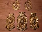 Latoenkoperen ornamenten voor klokken, Antiek en Kunst, Antiek | Klokken, Ophalen of Verzenden