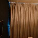 Gordijnen - warm wit 390 breed (totaal) 250 hoog, Huis en Inrichting, 200 cm of meer, Grijs, Ophalen of Verzenden, Zo goed als nieuw