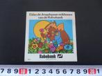 sticker rabobank strip ekko jeugdspaar eekhoorn lente, Verzamelen, Ophalen, Zo goed als nieuw, Bedrijf of Vereniging