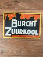Metalen reclamebordje Burcht Zuurkool, Verzamelen, Merken en Reclamevoorwerpen, Ophalen of Verzenden, Gebruikt, Reclamebord