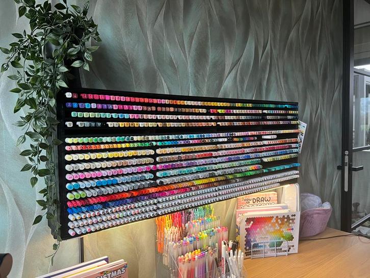Stiften markers organizer ohuhu colortok, Hobby en Vrije tijd, Tekenen, Zo goed als nieuw, Potlood of Stift, Ophalen