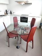 4x Italiaans vintage design stoelen Cidue, Huis en Inrichting, Stoelen, Ophalen, Leer, Zo goed als nieuw, Vier