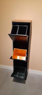 Afvalbak hoog 4 emmers en massief eiken paneel - totaal 49L, Ophalen of Verzenden, Nieuw