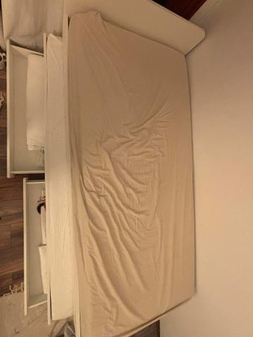 Ikea SLAKT Bedframe met Opbergruimte - Wit - afbeelding 3