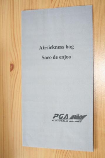 Luchtvaart waste bag, afval zakje, kotszak PGA uit Portugal beschikbaar voor biedingen