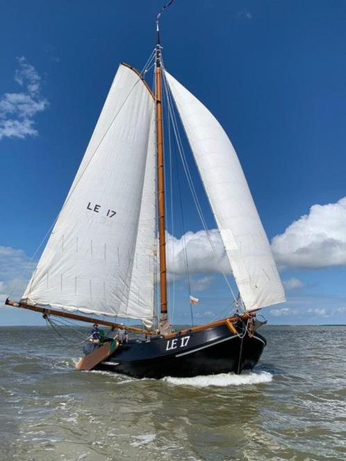 Prachtige Lemsteraak vissermanaak LE 17, Watersport en Boten, Platbodems, Gebruikt, 12 meter of meer, Staal, Diesel, Ophalen