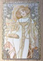 ALPHONSE MUCHA art Jugendstil Metalen Wandbord, Huis en Inrichting, Verzenden, Nieuw