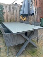 Tuintafel met 6 stoelen, Ophalen, Gebruikt, 6 zitplaatsen, Tuinset