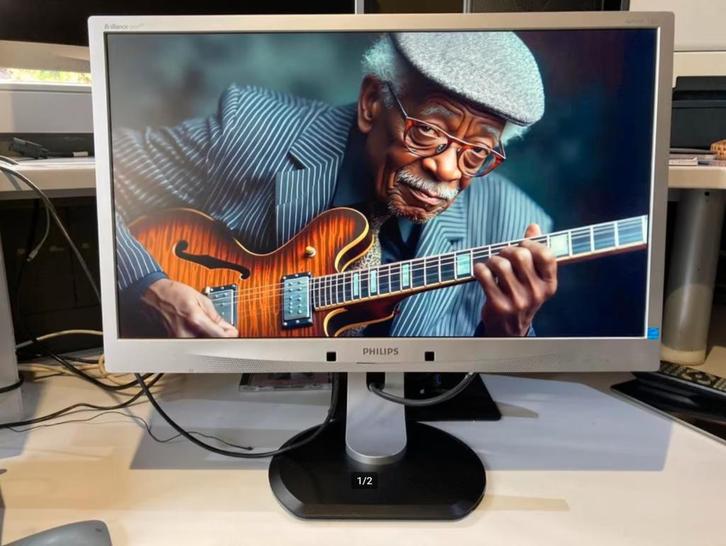 Philips 241P4QPY 24" FHD Monitor, Computers en Software, Monitoren, Zo goed als nieuw, 60 Hz of minder, DisplayPort, DVI, VGA