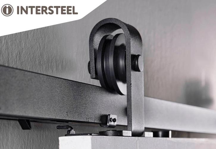 Intersteel schuifdeursysteem – Complete set 200 cm –  Nieuw, Doe-het-zelf en Verbouw, Deuren en Horren, Nieuw, Binnendeur, 200 tot 215 cm