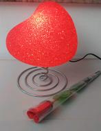 Valetijn lamp Hartjeslamp +muziek roos vintage lamp popart, Ophalen of Verzenden, Minder dan 50 cm