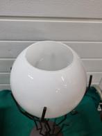 -	Waxcinehouder metaal met glazen bol, Huis en Inrichting, Woonaccessoires | Overige, Ophalen of Verzenden, 'T Olde Gre-j, Info@toldegrej.nl