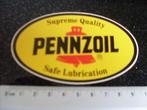 sticker pennzoil logo supreme quality safe lubrication midde, Verzamelen, Merk, Zo goed als nieuw, Verzenden