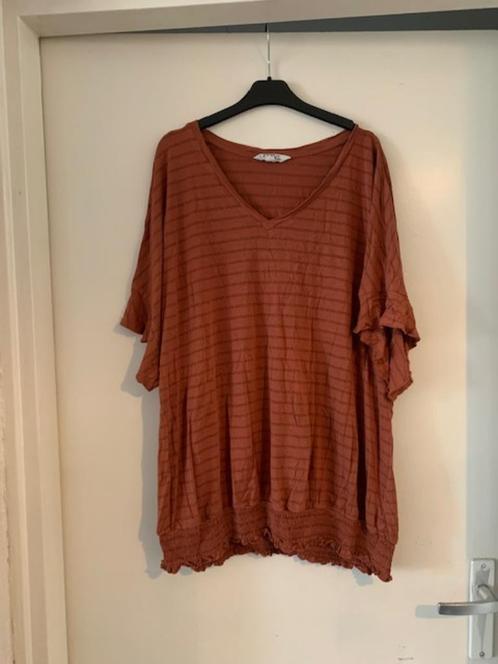 Bruine T-shirt van MS mode. Maat XXL, Kleding | Dames, T-shirts, Zo goed als nieuw, Maat 46/48 (XL) of groter, Bruin, Korte mouw