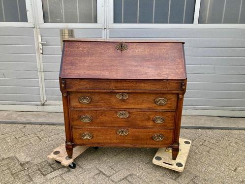 Antieke Eikenhouten Secretaire | 18e Eeuws, Antiek en Kunst, Antiek | Meubels | Tafels, Ophalen of Verzenden