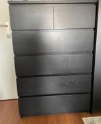 Ikea Malm Zwart 6 lades, Huis en Inrichting, Kasten | Ladekasten, Ophalen, 5 laden of meer, 100 tot 150 cm, 50 tot 100 cm