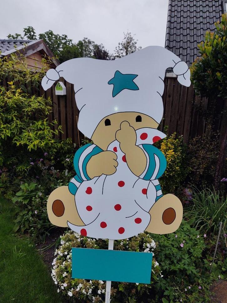 babybordverhuur westervoort, tutbeer groen, geboorteborden, Kinderen en Baby's, Kraamcadeaus en Geboorteborden, Nieuw, Geboortebord